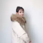 Mùa thu và mùa đông Phiên bản Hàn Quốc của cổ áo lông thú lớn phần dài dụng cụ cotton phụ nữ dày lỏng áo khoác bông thắt lưng xuống áo khoác bông thủy triều - Bông