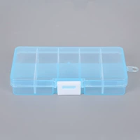 10 Grid Plastice Box Blue White Bugle
