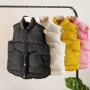 Áo vest nữ 2018 thu đông 2018 phiên bản mới của Hàn Quốc dành cho trẻ em lớn có lông dày mặc áo khoác nước ngoài áo ba lỗ bé trai