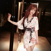 2019 hộp đêm mới của phụ nữ gợi cảm V-cổ thấp cắt eo eo kimono thiết kế màu sắc gói hông - Sản phẩm HOT
