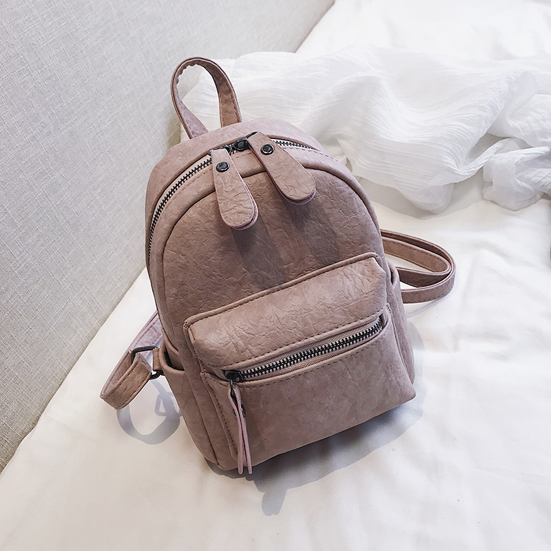 PinkBackpack female Bag 2021 new pattern Hot money tide personality Versatile Retro ma'am knapsack fashion Mini