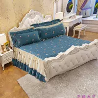 Chần bông trải giường cotton phong cách Châu Âu bedless giường váy mảnh duy nhất cotton cộng với cotton bed cover giường với giường baffle váy giường đẹp	