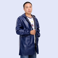 Синий тонкий бархатный короткий