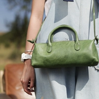 Летняя зеленая кожаная ретро сумка на одно плечо, ремешок для сумки, небольшая сумка, 2018, из натуральной кожи
