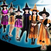 Halloween quần áo trẻ em phù thủy ma cà rồng dơi cosplay bí ngô váy tuyết trắng váy trang phục