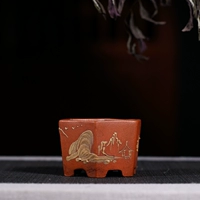 Cộng hòa của Trung Quốc tốt màu tím cát chậu hoa các đối tượng cũ sưu tầm cổ handmade bùn tím sơn chậu hoa đặc biệt cung cấp nồi đất