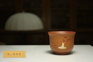 Yixing cốc cát màu tím tách trà đá Ding của nhãn hiệu Thạc sĩ bộ sưu tập cốc vàng chuông cốc 75 ml tay sơn bộ sưu tập nhà