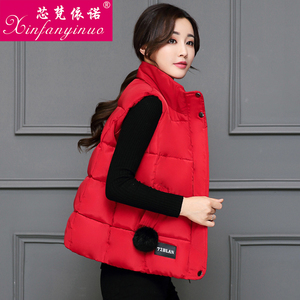 2018 mới bông vest nữ mùa thu và mùa đông mặc Hàn Quốc ngắn sinh viên bông quần áo áo khoác của phụ nữ không tay vest vest áo khoác nữ hàn quốc