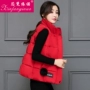 2018 mới bông vest nữ mùa thu và mùa đông mặc Hàn Quốc ngắn sinh viên bông quần áo áo khoác của phụ nữ không tay vest vest shop quần áo nữ