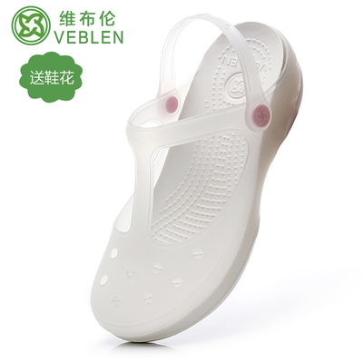 Veblen nữ không trượt nặng đáy lỗ giày dép 2020 mùa hè mới dép đáy mềm y tá  mang thai Baotou | Giày dép y tế | Dép Y Tế Bệnh Viện