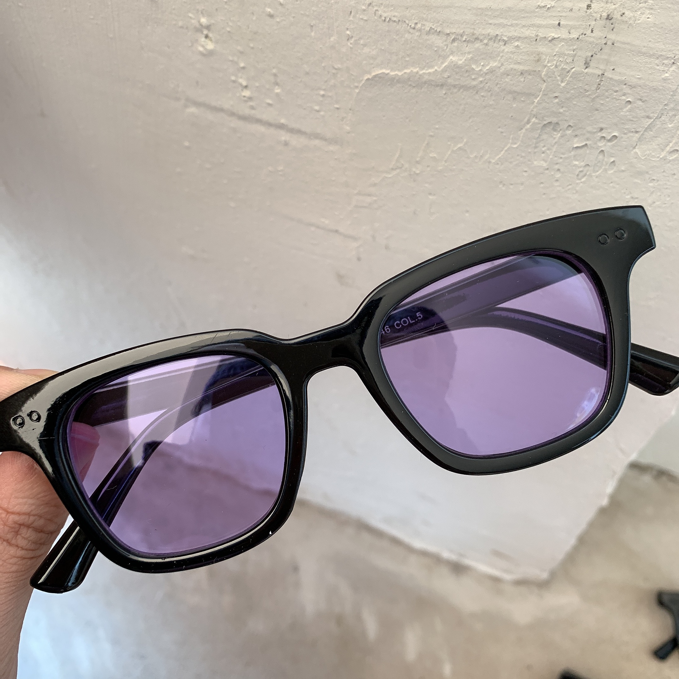Small Box & Purple Slicevintage Sunglasses Port style Europe and America Retro photograph cat eye Sunglasses Purple series lovers pose female collocation