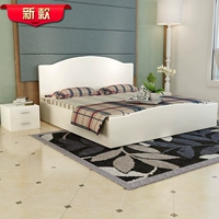 Các tấm mới kết hợp với tối giản kết hôn gỗ khăn trải giường người đôi nội thất phòng ngủ hiện đại màu trắng xanh - Giường giường ngủ thông minh hiện đại