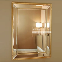 Квадратное антикварное зеркало, классическое украшение для ванной комнаты, в американском стиле
