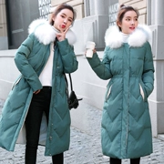 Phiên bản Hàn Quốc của xu hướng thời trang mùa đông Lolita thoải mái đơn giản cá tính màu rắn dài tay dài túi quần áo cotton khí chất - Quần áo độn bông thể thao