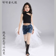 Các chàng trai Cô gái Váy Trailing T-Taiwan Fashion Trends Fashion Cool Cool Performance Performance Set Mô hình xe hơi cho thấy - Váy trẻ em