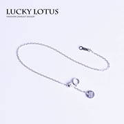 Trang sức Luckylotus Mỹ nhập khẩu 925 dây chuyền bạc rất tinh xảo có thể điều chỉnh vòng chân - Vòng chân