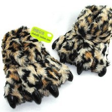 Мультфильм Зимняя сумка с парой плюшевые медвежьи лапы тапочки домашний теплый зимний тигр леопард когти