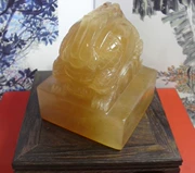 Thanh Hải Kunlun vải thiều đá đông lạnh giả cao Càn Long Dalong ngọc bích đá vàng khắc khắc con dấu đá tên bộ sưu tập