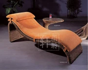 Trung Quốc chaise longue chaise longue sofa chaise couch ghế mây mây sofa mây đồ nội thất rắn châu Âu Mỹ tân cổ điển - Bàn ghế ngoài trời / sân