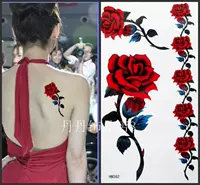 Nữ Hình Xăm Không Thấm Nước Sticker Red Rose Sticker Lại Eo Cánh Tay Sơn Hình Xăm Cơ Thể Hàn Quốc Sticker Full hình xăm dán tattoo
