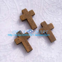 DIY аксессуары Небольшой размер Кофейный крест 2CM * 1.5CM Серьги ручной работы 3 юаней 20 шт.
