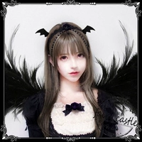 Halloween Nhật Bản cô gái mềm mại cô gái loli đen nhỏ ma cà rồng ma cà rồng cánh phụ kiện tóc dây buộc tóc hot nhất hiện nay
