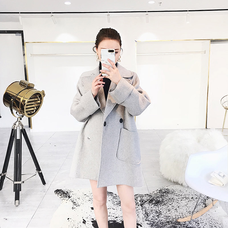 Mùa thu và mùa đông Sen Hồng Kông phong cách retro ins áo len ngắn tầm vóc ngắn chic áo len nữ phần dài