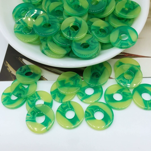 Имитация нефритового акрилового маленького круга DIY Китайский узел материал на свободные аксессуары из бусин