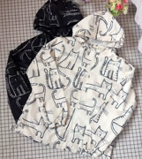 Nhật bản hoang dã mềm dễ thương cao đẳng gió mèo in trùm đầu áo khoác trẻ em ngắn mỏng áo kem chống nắng quần áo mùa hè sản phẩm mới