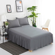 Đơn giản cotton màu rắn giường váy Châu Âu Simmons cotton giường bìa mảnh duy nhất nệm bìa 1.8 m 2 m giường nhóm