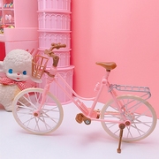 Hồng mô phỏng xe đạp hình dạng trang trí nhà dễ thương màu hồng xe đạp máy tính để bàn chụp đạo cụ đồ trang trí