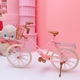 Hồng mô phỏng xe đạp hình dạng trang trí nhà dễ thương màu hồng xe đạp máy tính để bàn chụp đạo cụ đồ trang trí Trang trí nội thất