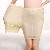 Cộng với phân bón XL quần an toàn nữ cao eo chất béo mm ren bên ba quần chống ánh sáng bốn điểm quần short mùa hè đồ lót xuất khẩu