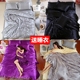 Mùa xuân và mùa hè màu rắn băng lụa bốn mảnh bộ Tencel quilt cover rửa lụa tấm ga trải giường 笠 1.8 M bộ đồ giường lụa Bộ đồ giường bốn mảnh