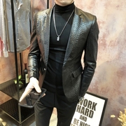 2018 người đàn ông mới của áo khoác da áo khoác nam Hàn Quốc phiên bản của tự trồng da phù hợp với bình thường quần áo da thủy triều của nam giới phù hợp với thanh niên