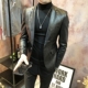 2018 người đàn ông mới của áo khoác da áo khoác nam Hàn Quốc phiên bản của tự trồng da phù hợp với bình thường quần áo da thủy triều của nam giới phù hợp với thanh niên Quần áo lông thú