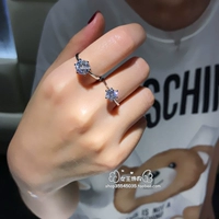 Nhẫn kim cương Mozambique nữ nhẫn kim cương 1 carat Cặp vợ chồng Nhật Bản và Hàn Quốc nhẫn nữ thủy triều sáu móng vuốt 2 cara sinh viên trang sức cá nhân nhẫn cưới