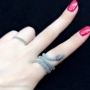 Cá tính retro kim cương titan bạc rắn nữ nhẫn chỉ số ngón tay hoàng đạo rắn hoang tính nhẫn phụ kiện quà tặng đeo nhẫn ngón út