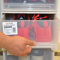 Прозрачная пластиковая обувная коробка Семь -летняя магазин девять цветной пластиковой шкаф для обуви