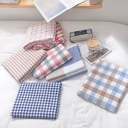 Khăn bông được giặt theo phong cách Nhật Bản mùa xuân và mùa thu Bông nguyên chất không thể mua được lưới bóng kiểm tra giường đơn cover trải giường đôi đơn giản - Trang bị Covers