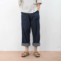 Японские джинсовые легкие и тонкие штаны, 8 унции