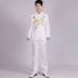 Cổ áo nam đứng Trung Quốc Nakayama Thêu Rồng Dân gian Ban nhạc Trang phục Quần áo Người đàn ông Trang phục hợp xướng lớn - Trang phục dân tộc